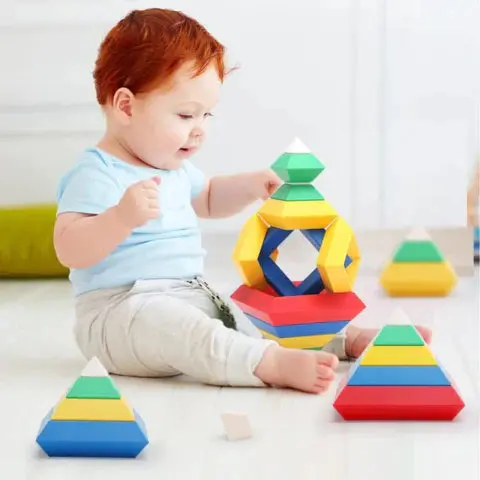 פירמידת צעצועי התפתחות מונטסורי לפעוטות